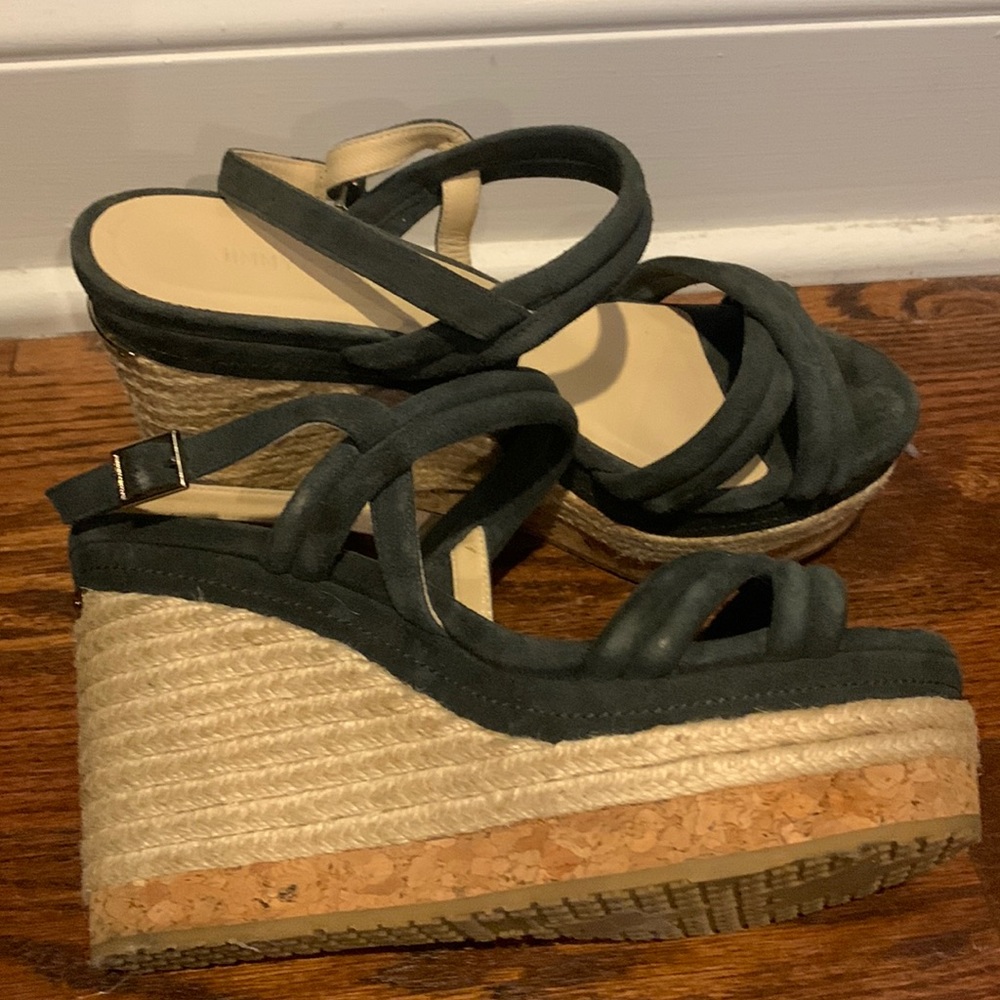 Jimmy Choo Black Suede Nomad Wedge 37.5